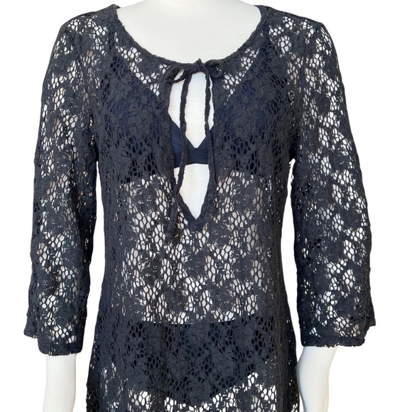 INC International Concepts "INC Beach" Sheer Lace Swimsuit Cover Up Size Large - Picture 2 of 7